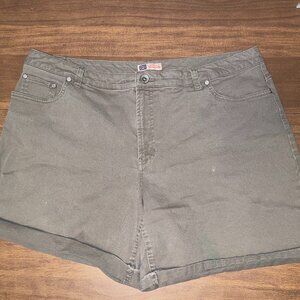 Faded Glory Brown Olive Color Shorts- Plus Size 22W